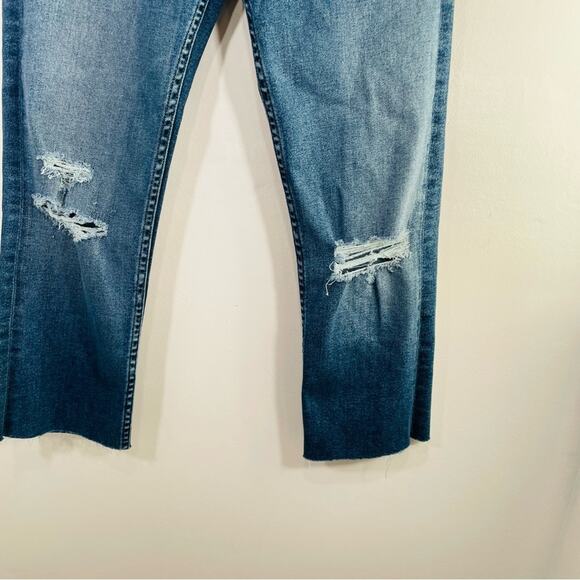 Mother Jeans The Tomcat Ankle High Rise Straight Leg Distressed 24 Roughing It - Picture 7 of 15